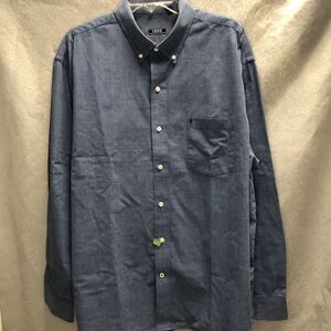 IZOD Mens long sleeve button down Shirt Size XL blue excellent condition